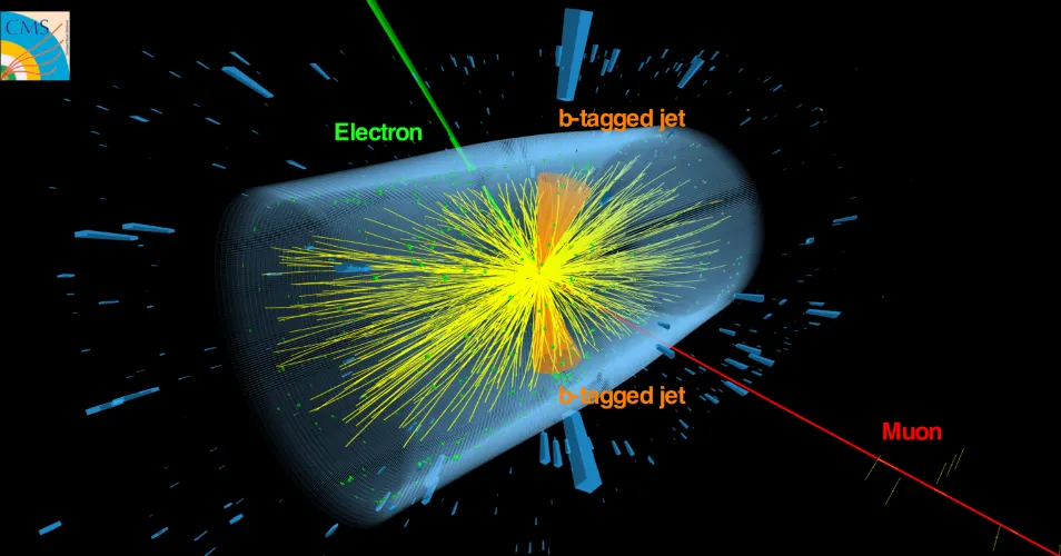 Candidate ttbar event in Heavy Ion collisions